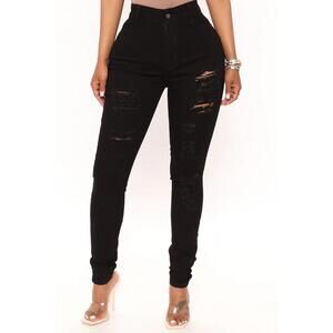 Lola Low Rise Skinny Jeans - Black
